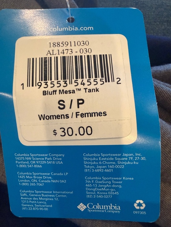 Columbia Gray Tank with Orange Floral Outline bluff mesa shirt - Picture 3 of 3